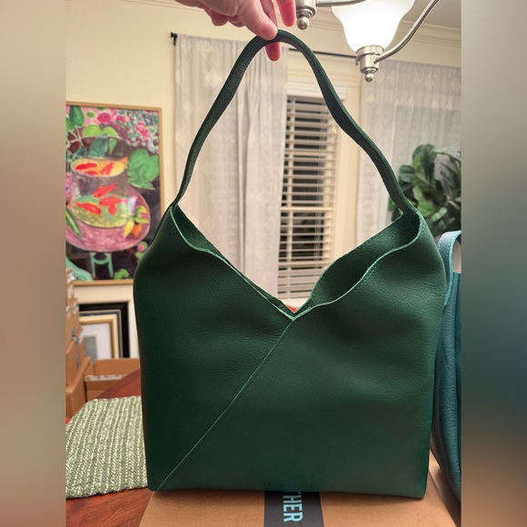 portland leather goods Handbags - Bacalar Green Oversized Naomi Bag Portland Leather Goods